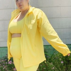 Girlfriend Collective lemon peregrine windbreaker